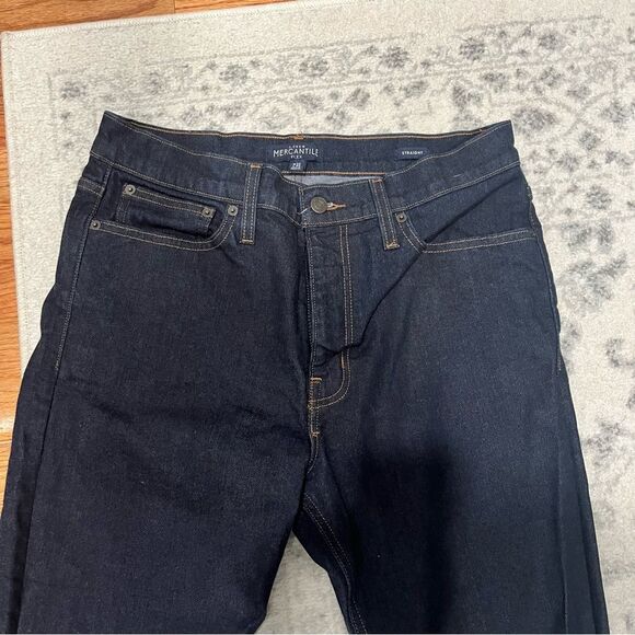 J Crew Mercantile Straight-Fit Flex Jeans in Dark Blue Rinse Size W34 x L30 - Picture 4 of 9